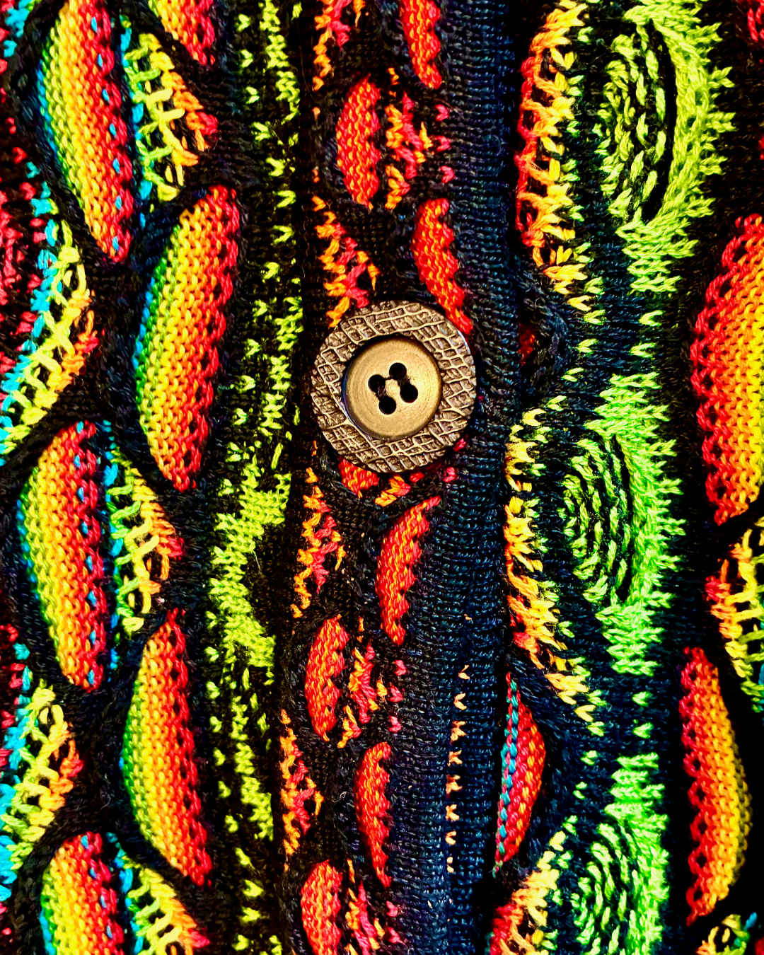 “Soul of Australia” / Coogi Vintage Made in Australia 3D Knit Cardigan