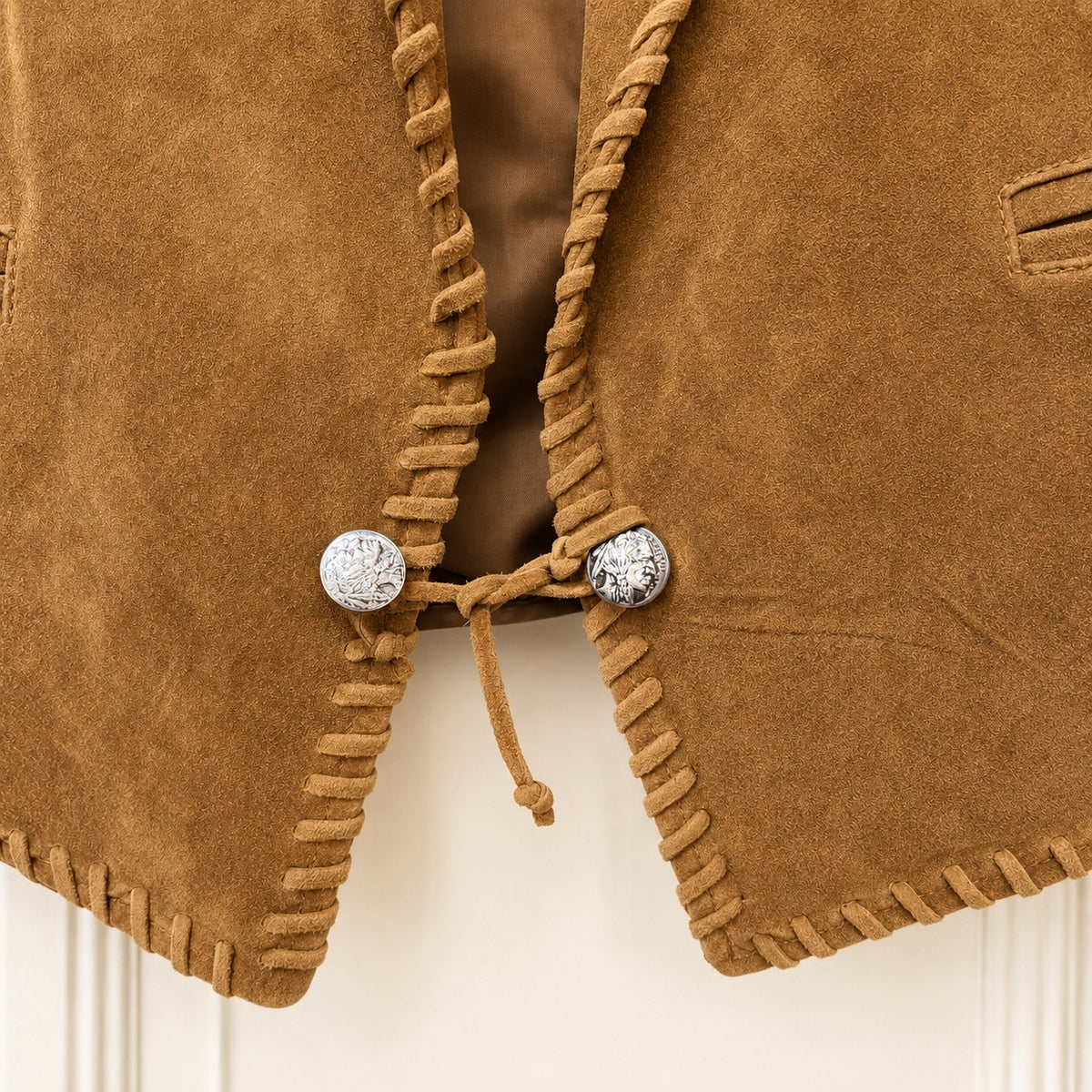 Chico's Vintage Suede Western Vest