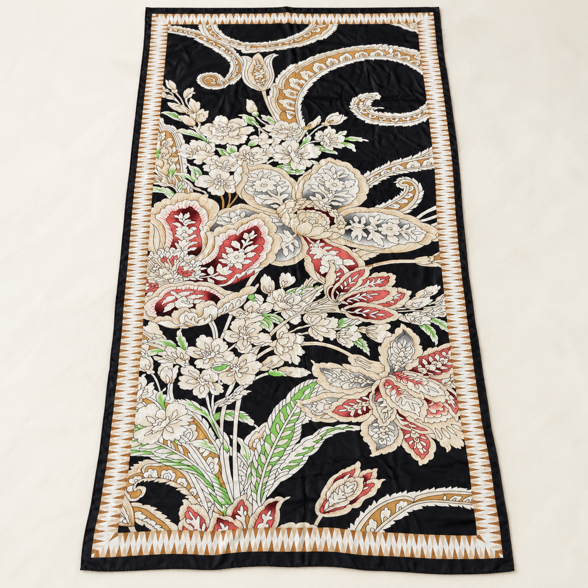 Oversized Floral Paisley Silk Wrap