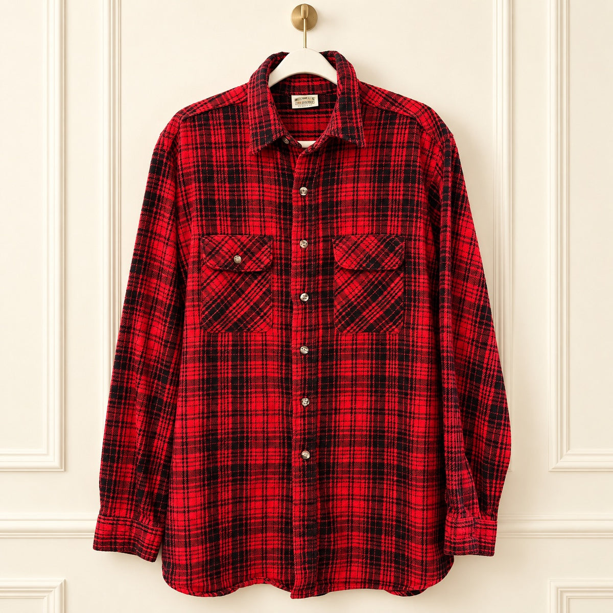 Firebrothers Red & Black Plaid Flannel Shirt | Tallman XL