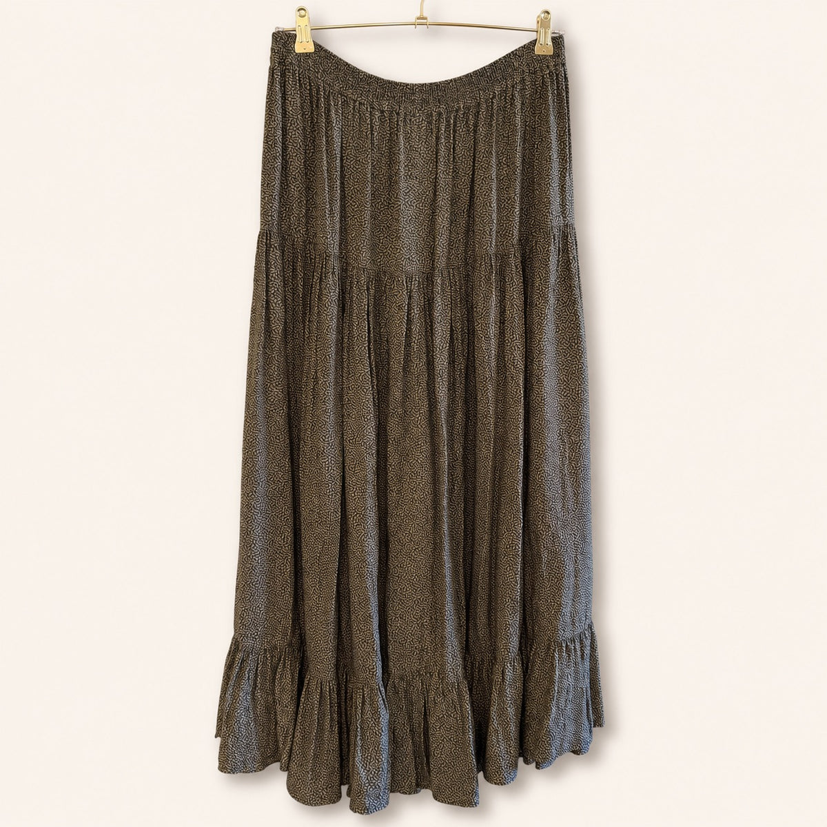 Vintage Desert West Brown Printed Maxi Skirt | One Size