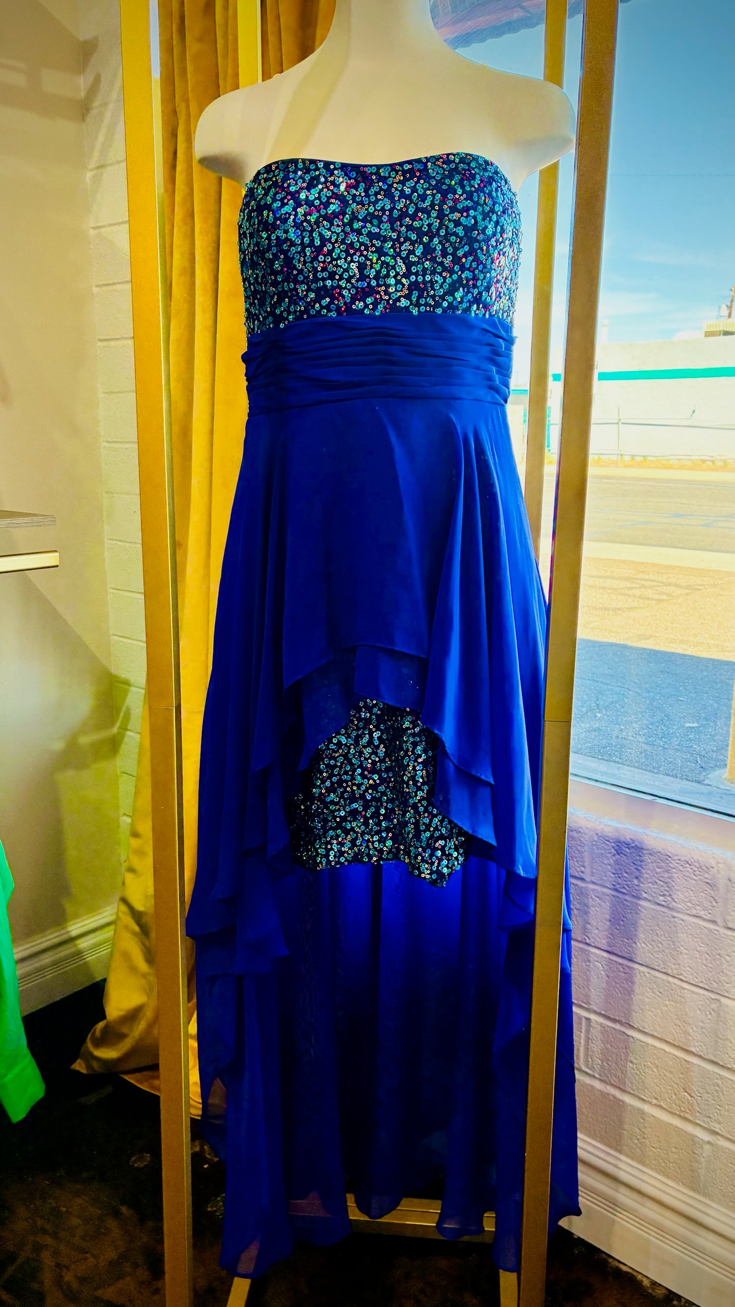 Hailey Logan 2009 Royal Blue High Low Prom Dress