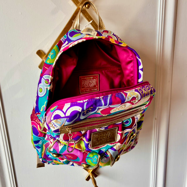 NWT Coach Pop C Poppy Backpack LE Archive Y2K McBling Rare Colorful