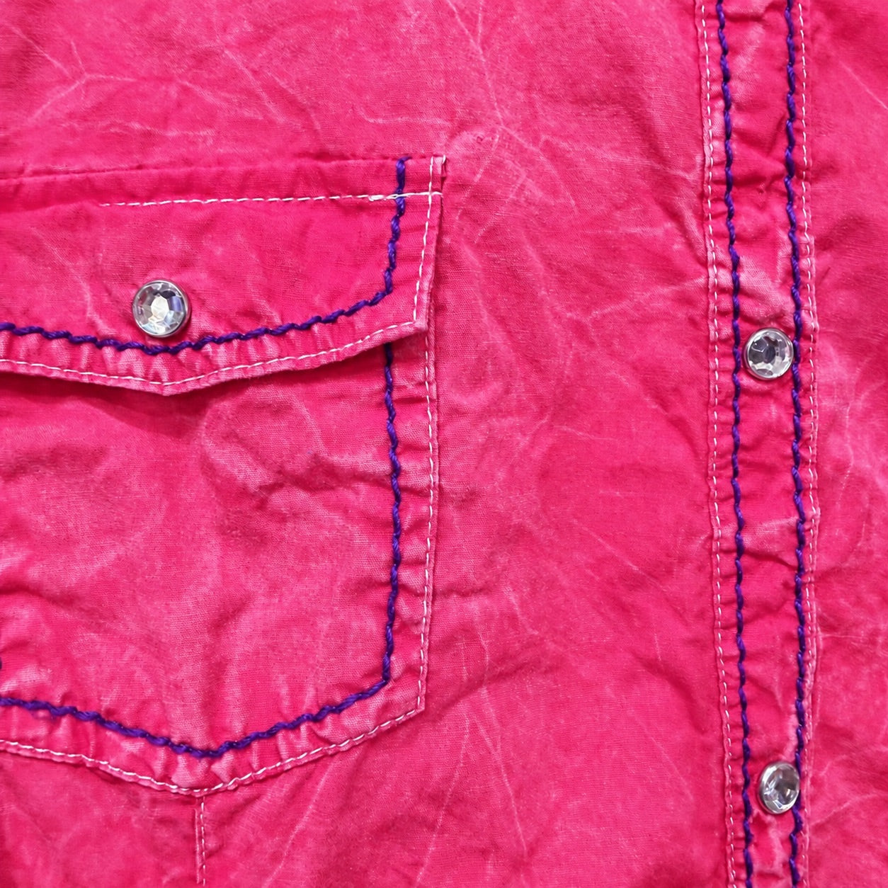 Shyanne Pink Embroidered Western Button-Up Shirt | Size Large