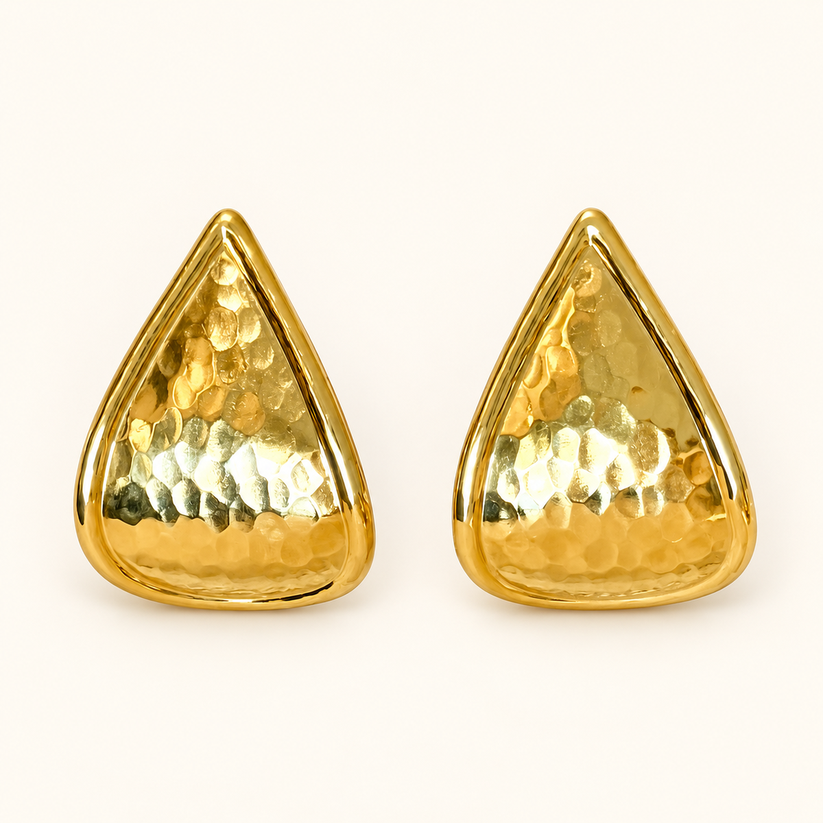 Hammered Tear Drop Earrings