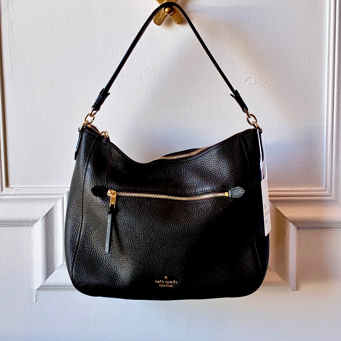 Kate Spade Jackson Street Quincy Purse - Black Pebbled Leather