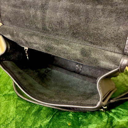 Vintage Coach Willis 1998 Style 9927 Black Leather Crossbody Satchel | USA Made Nickel Hardware