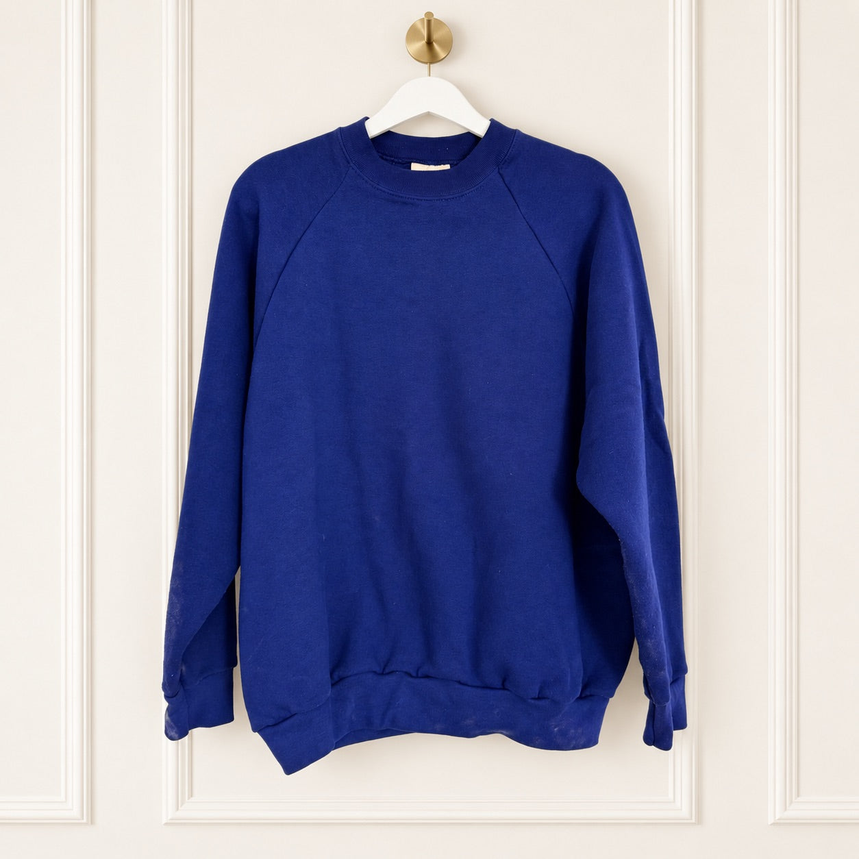 Vintage Fruit of the Loom Royal Blue Sweatshirt & Sweatpants Set | Size XL