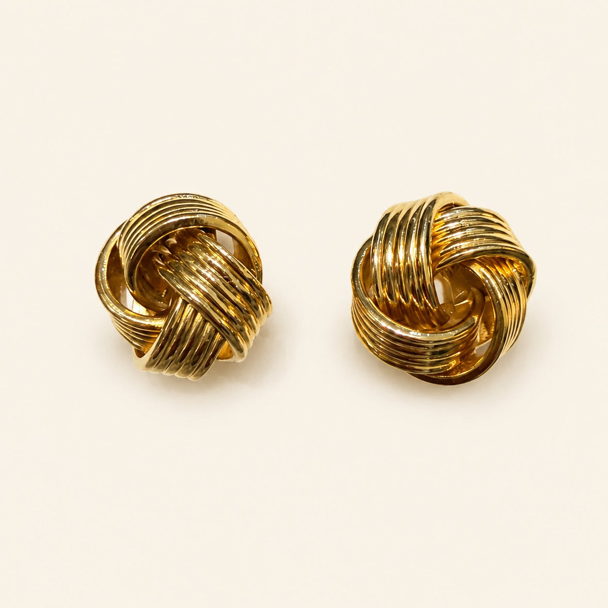 Vintage Avon Gold Knot Stud Earrings