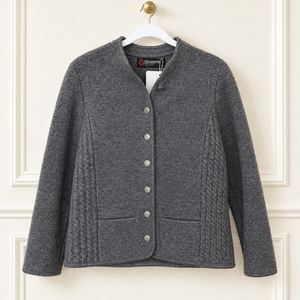 Giesswein Gray Pure New Wool Jacket | Size 40