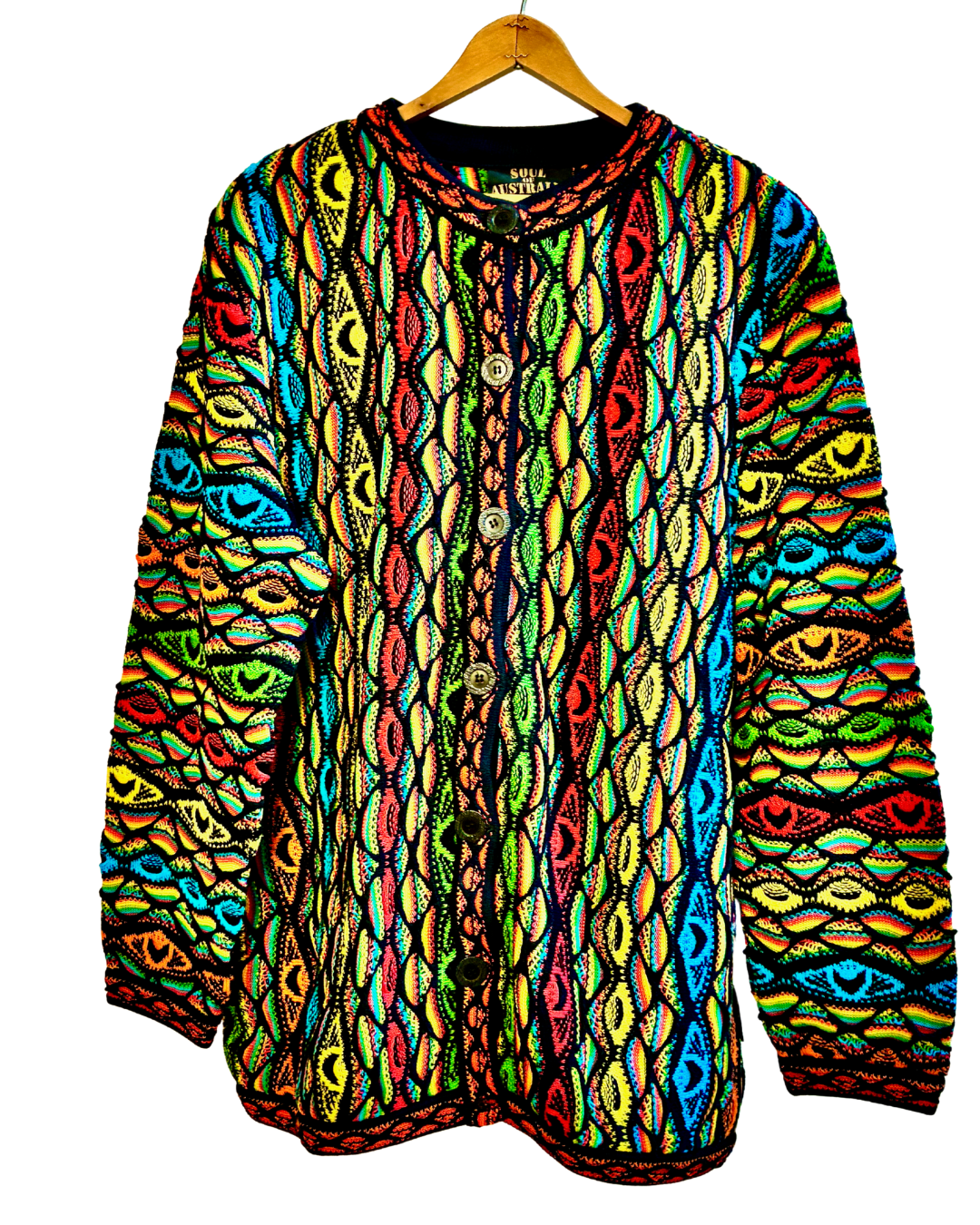 “Soul of Australia” / Coogi Vintage Made in Australia 3D Knit Cardigan