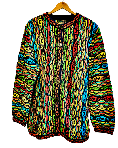 “Soul of Australia” / Coogi Vintage Made in Australia 3D Knit Cardigan