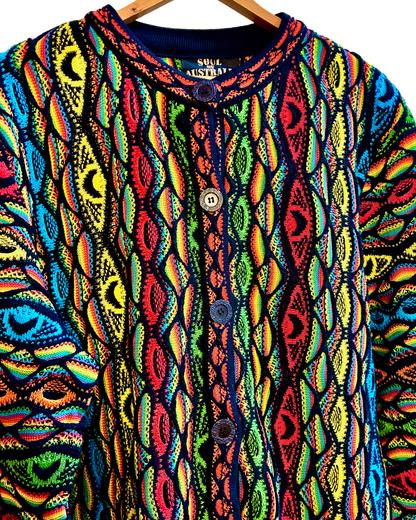 “Soul of Australia” / Coogi Vintage Made in Australia 3D Knit Cardigan
