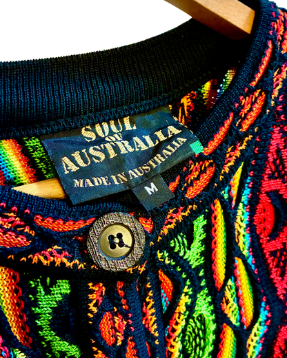 “Soul of Australia” / Coogi Vintage Made in Australia 3D Knit Cardigan