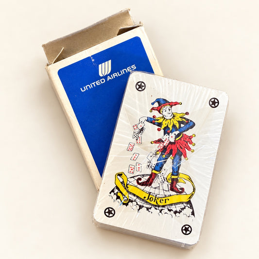 Vintage United Airlines Blue Logo Playing Cards | Complete Unopened Deck
