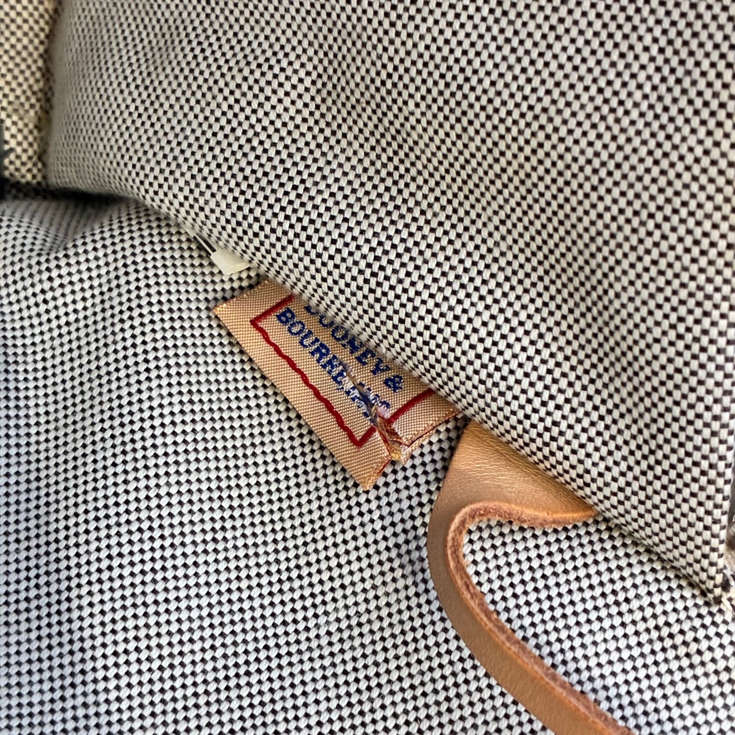 Vintage Y2K Dooney & Bourke Signature Small Domed Pocket Satchel with Vachetta Leather Trim