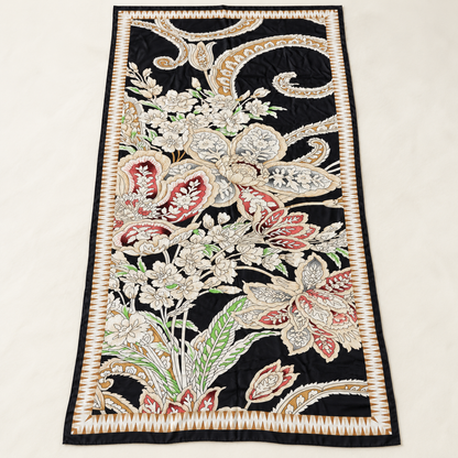 Oversized Floral Paisley Silk Wrap
