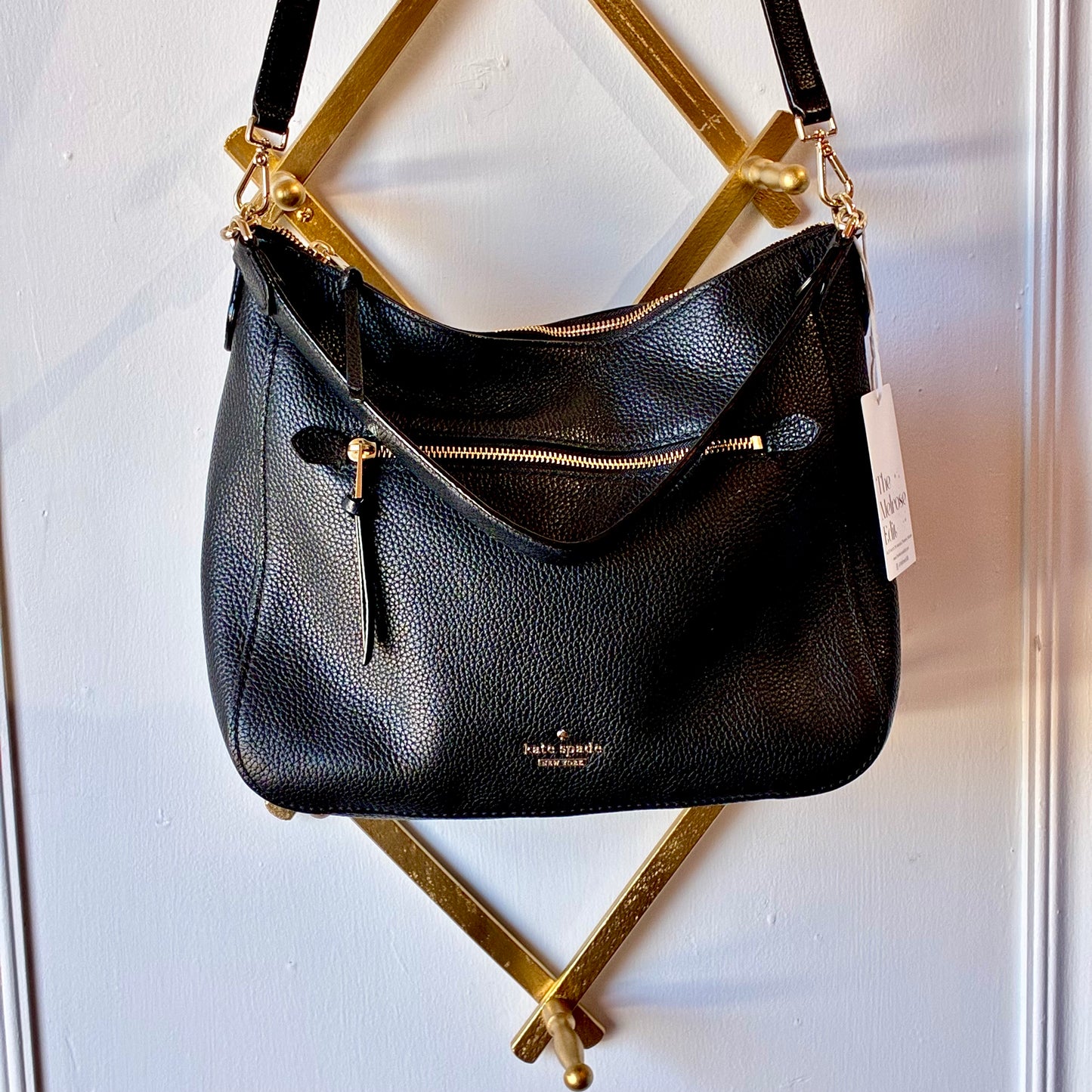 Kate Spade Jackson Street Quincy Purse - Black Pebbled Leather