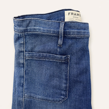 FRAME Wide Leg Front Pocket Jeans