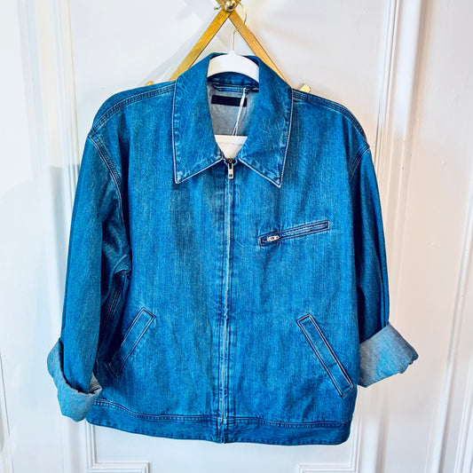 Uniqlo Zip-Up Blue Denim Blouson Jacket