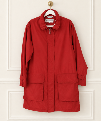 Vintage Bernardo Red Utility Rain Jacket Coat | Size Small