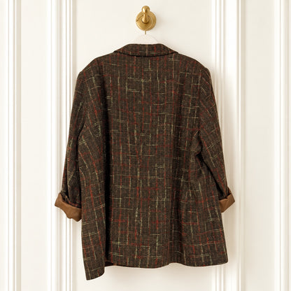 Vintage Saks Fifth Avenue Folio Collection Plaid Blazer | Size 24