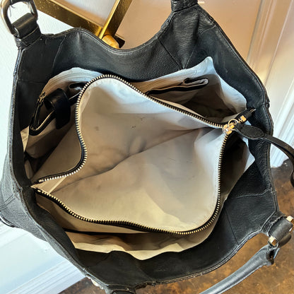 Cole Haan Black Leather Hobo Shoulder Bag Soft Leather Classic Capsule Purse