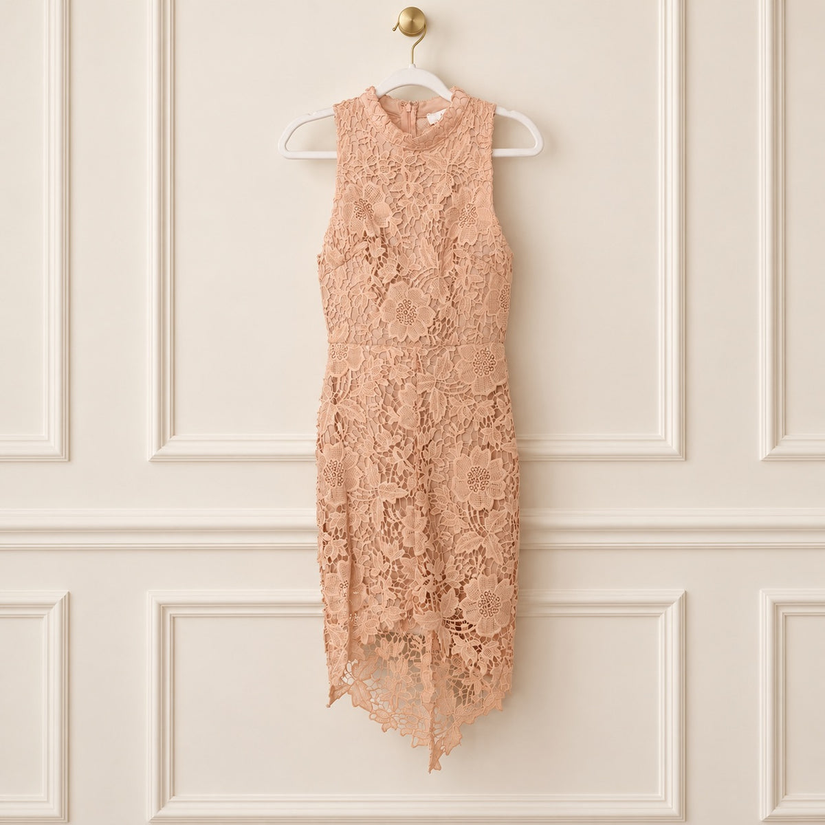ASTR the Label Pink Floral Embroidery Dress