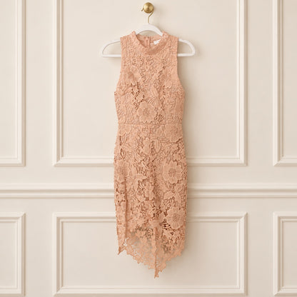 ASTR the Label Pink Floral Embroidery Dress