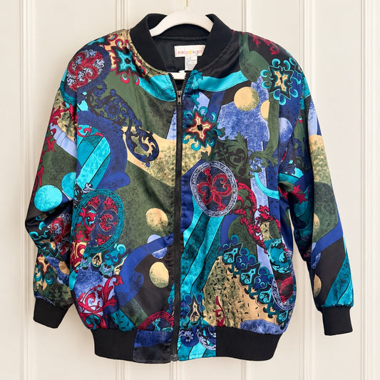 Porto Cruz Multicolor Printed Bomber Jacket - Small