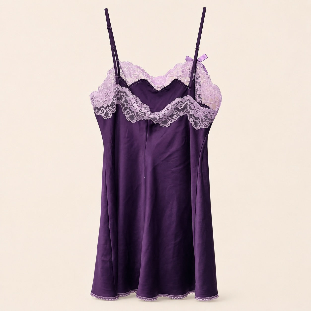 Victoria’s Secret Purple Satin & Lace Nightgown | Size L