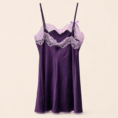Victoria’s Secret Purple Satin & Lace Nightgown | Size L