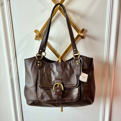 2013 COACH Campbell Leather Belle Carryall in Mahogany Style Number F24961