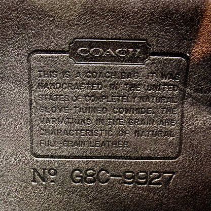 Vintage Coach Willis 1998 Style 9927 Black Leather Crossbody Satchel | USA Made Nickel Hardware