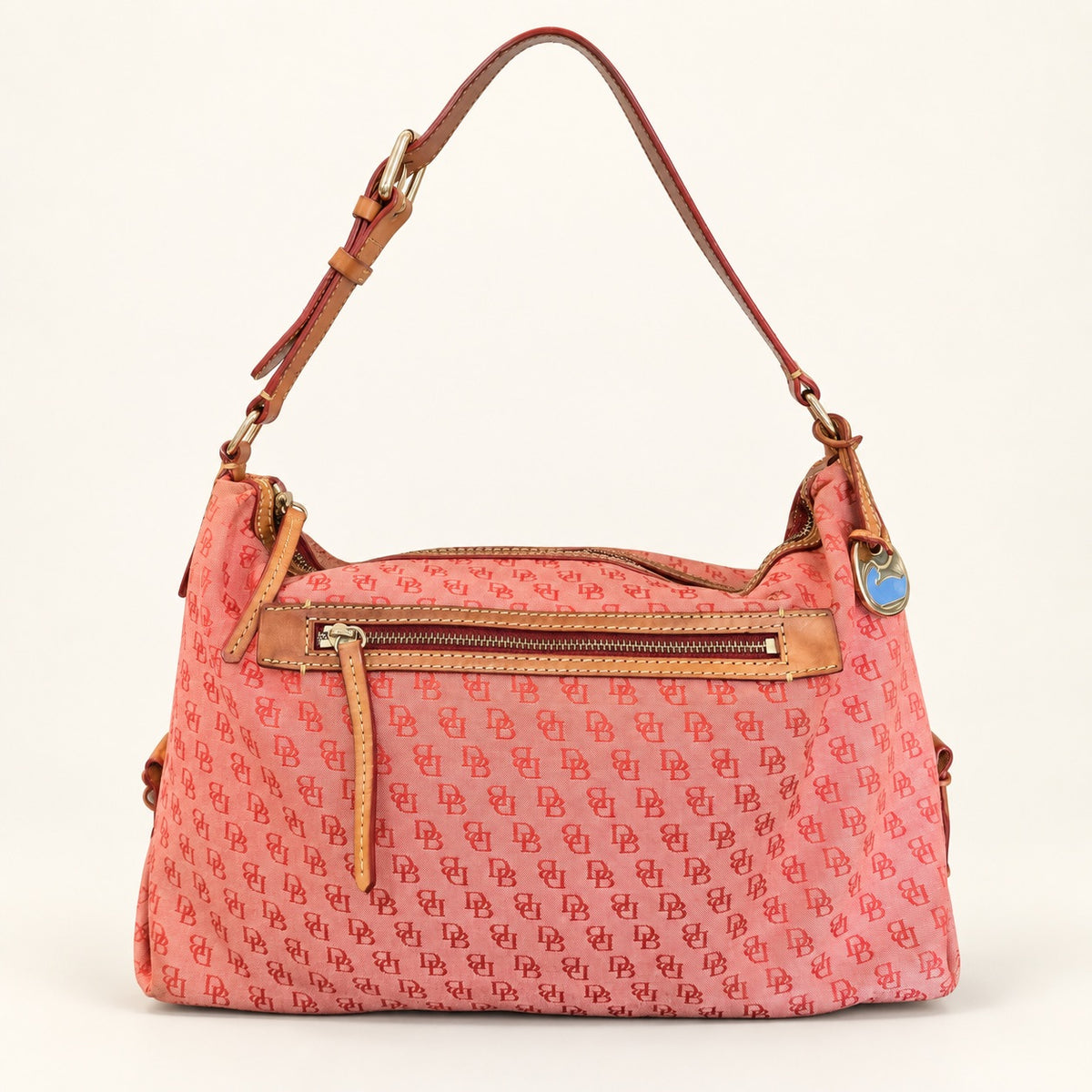 Dooney & Bourke Red Monogram East-West Slouch Shoulder Bag ✨ Y2K Vintage Serial #K8669082