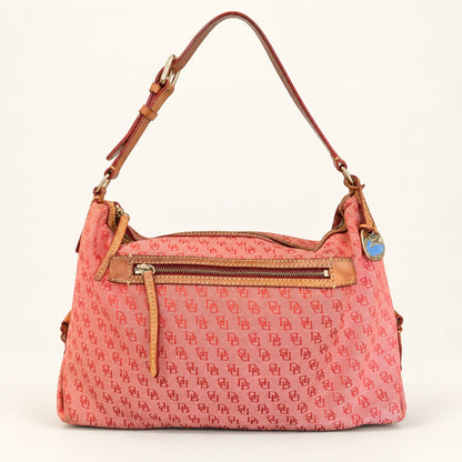 Dooney & Bourke Red Monogram East-West Slouch Shoulder Bag ✨ Y2K Vintage Serial #K8669082