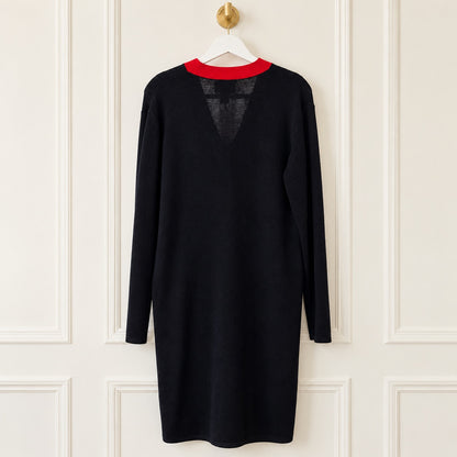 Karin Stevens Vintage Colorblock Duster with Anchor Buttons
