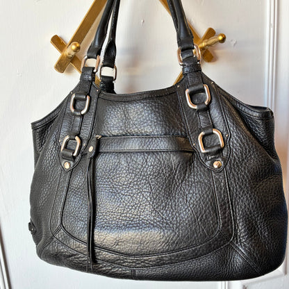 Cole Haan Black Leather Hobo Shoulder Bag Soft Leather Classic Capsule Purse