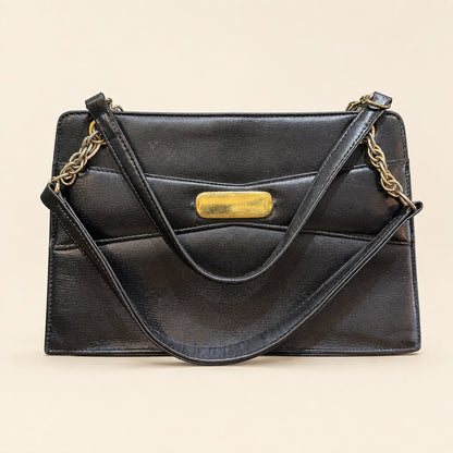 Vintage Black Leather Handbag