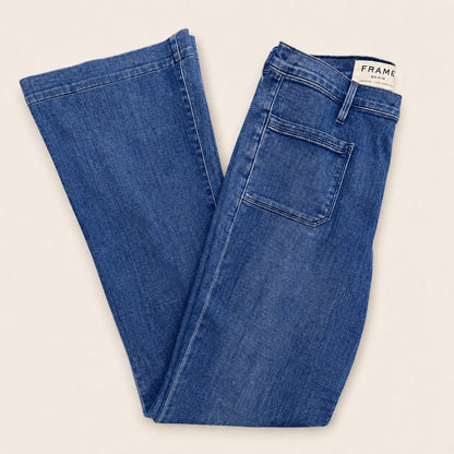 FRAME Wide Leg Front Pocket Jeans