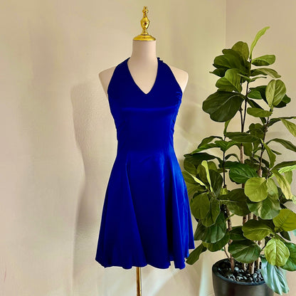 Gunne Sax | Jessica McClintock Royal Blue Satin Dress