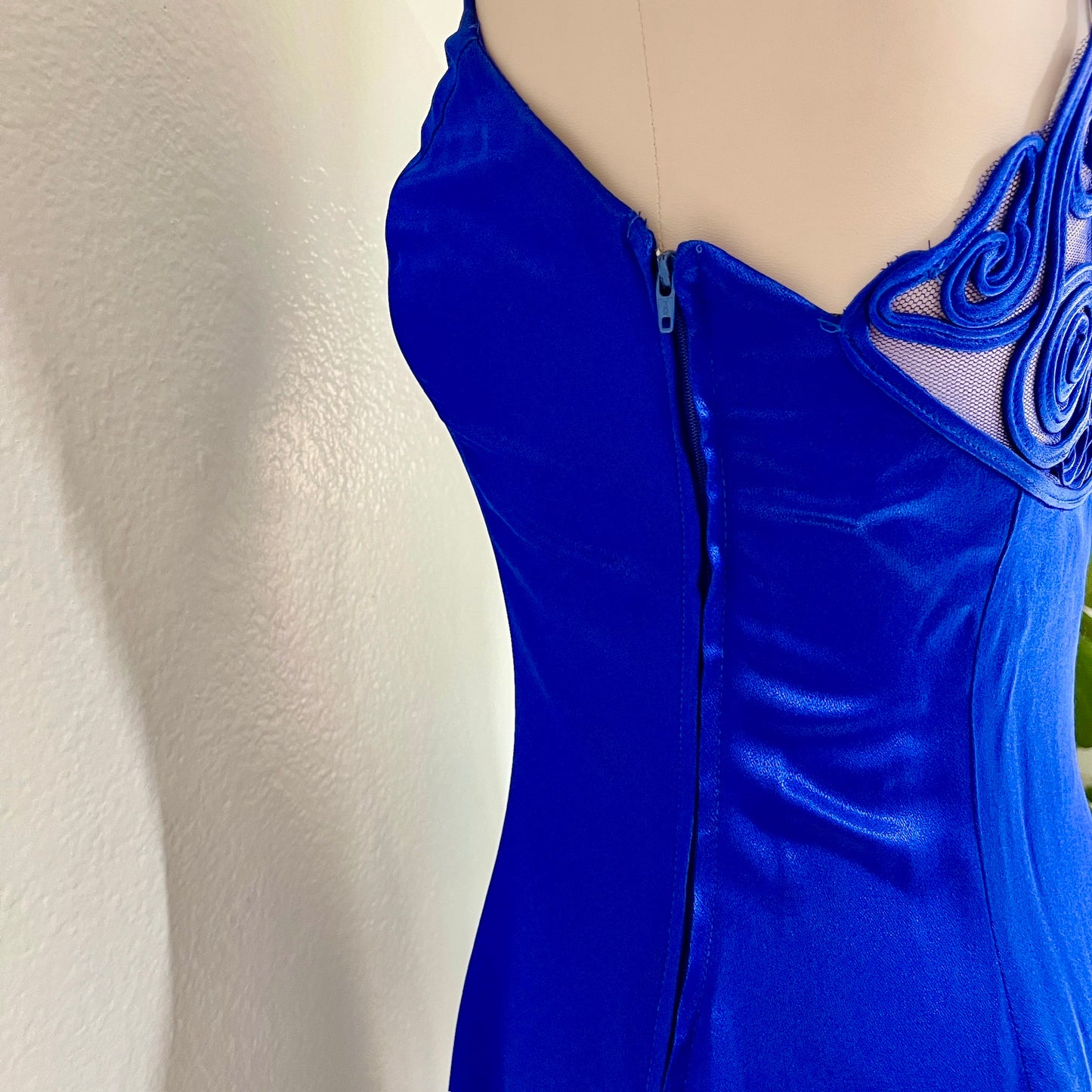 Gunne Sax | Jessica McClintock Royal Blue Satin Dress