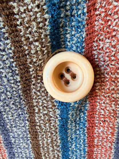 Vintage Striped Knit Duster Cardigan
