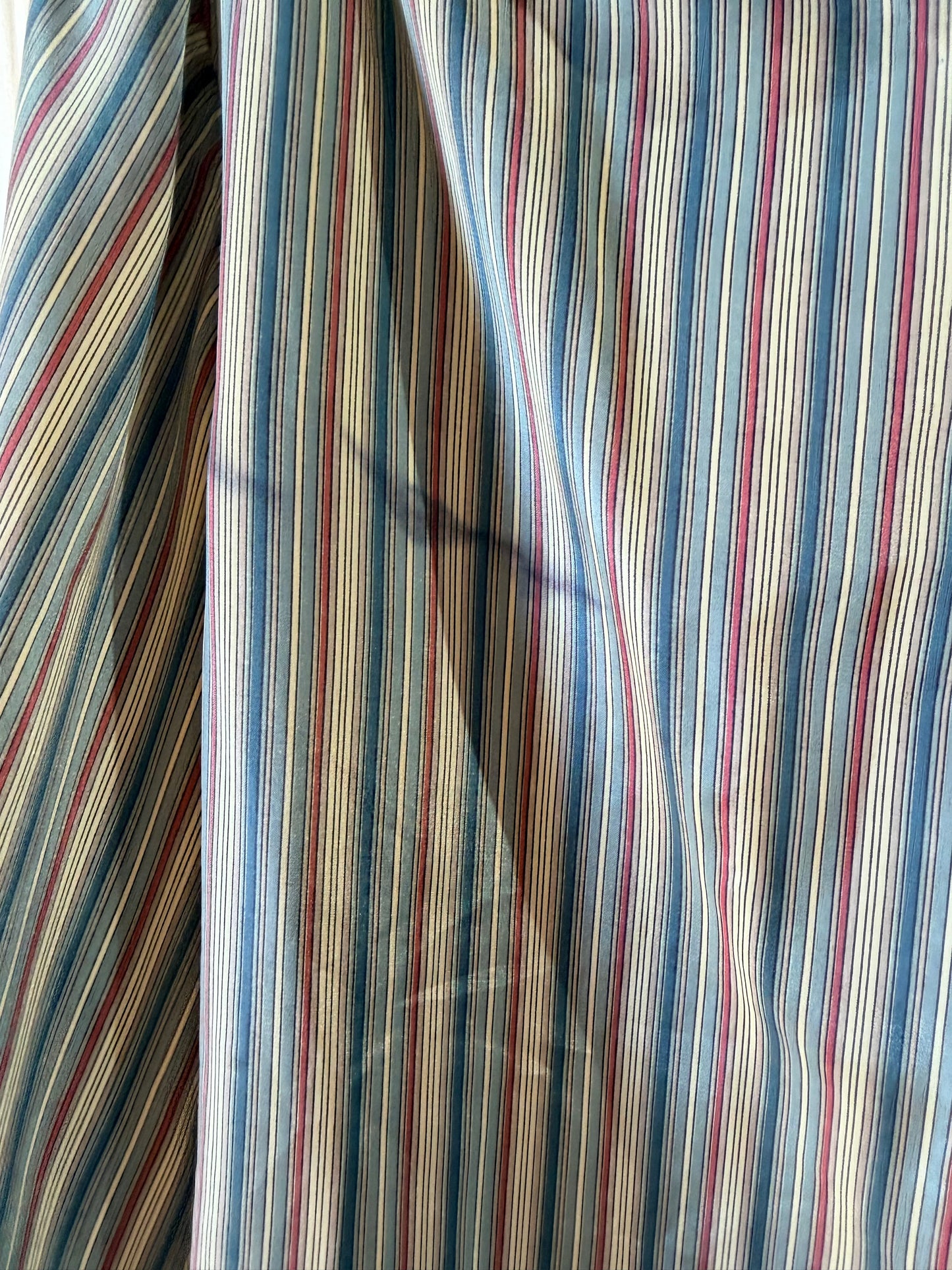 Vintage Striped Bow Collar Blouse