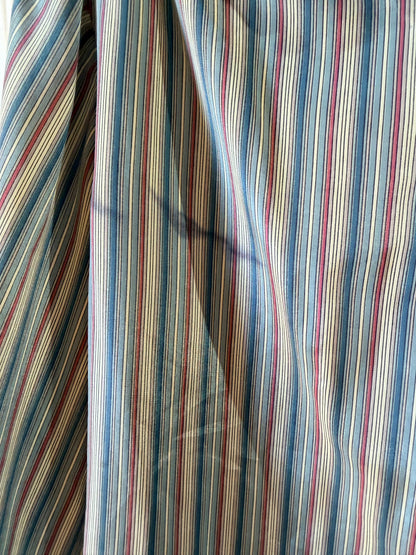 Vintage Striped Bow Collar Blouse