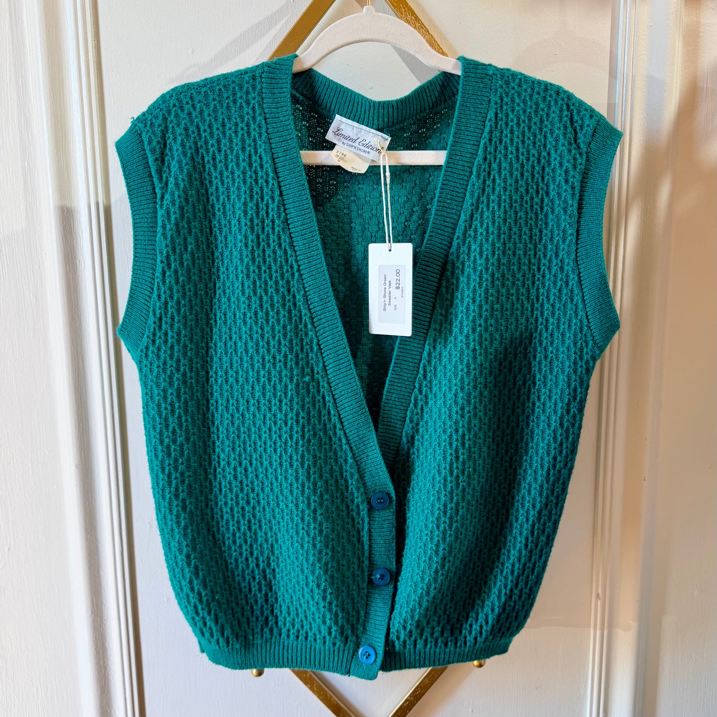 Vintage Ship ’N Shore Teal Sweater Vest