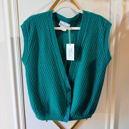 Vintage Ship ’N Shore Teal Sweater Vest