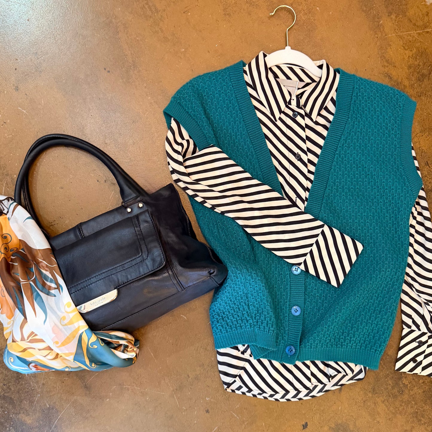 Vintage Ship ’N Shore Teal Sweater Vest