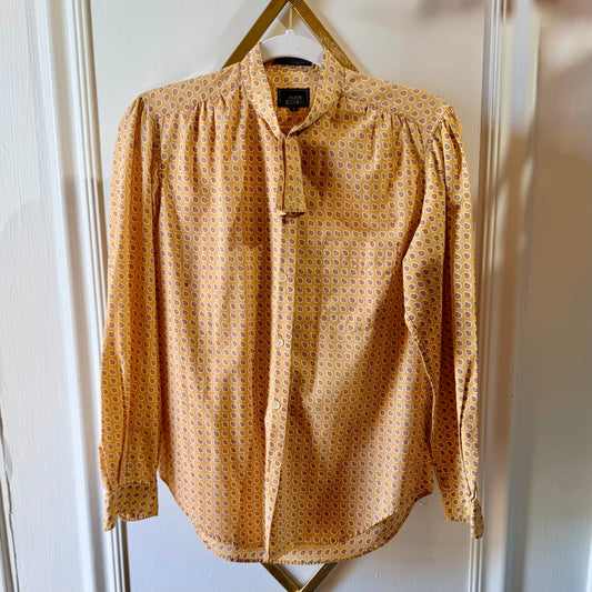 Vintage John Henry Yellow Paisley Button Down Blouse