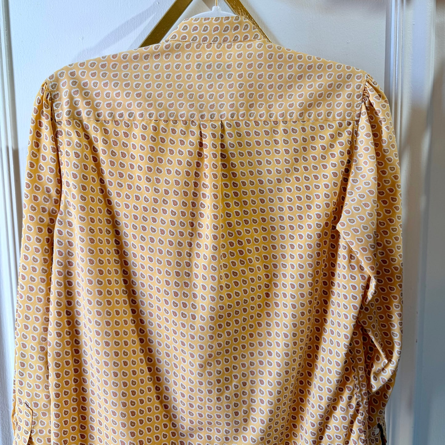 Vintage John Henry Yellow Paisley Button Down Blouse